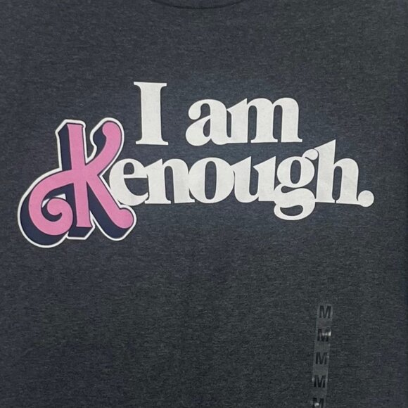 Barbie The Movie "I Am Kenough" Graphic Tshirt Mens Medium Gray New - Picture 6 of 11
